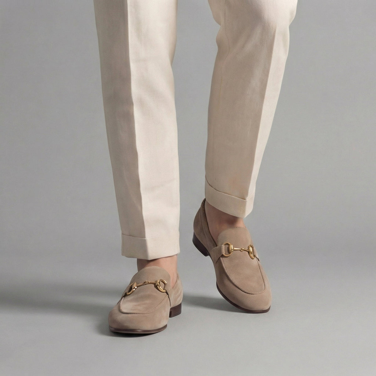 Niels | Suède loafers met horsebit gesp