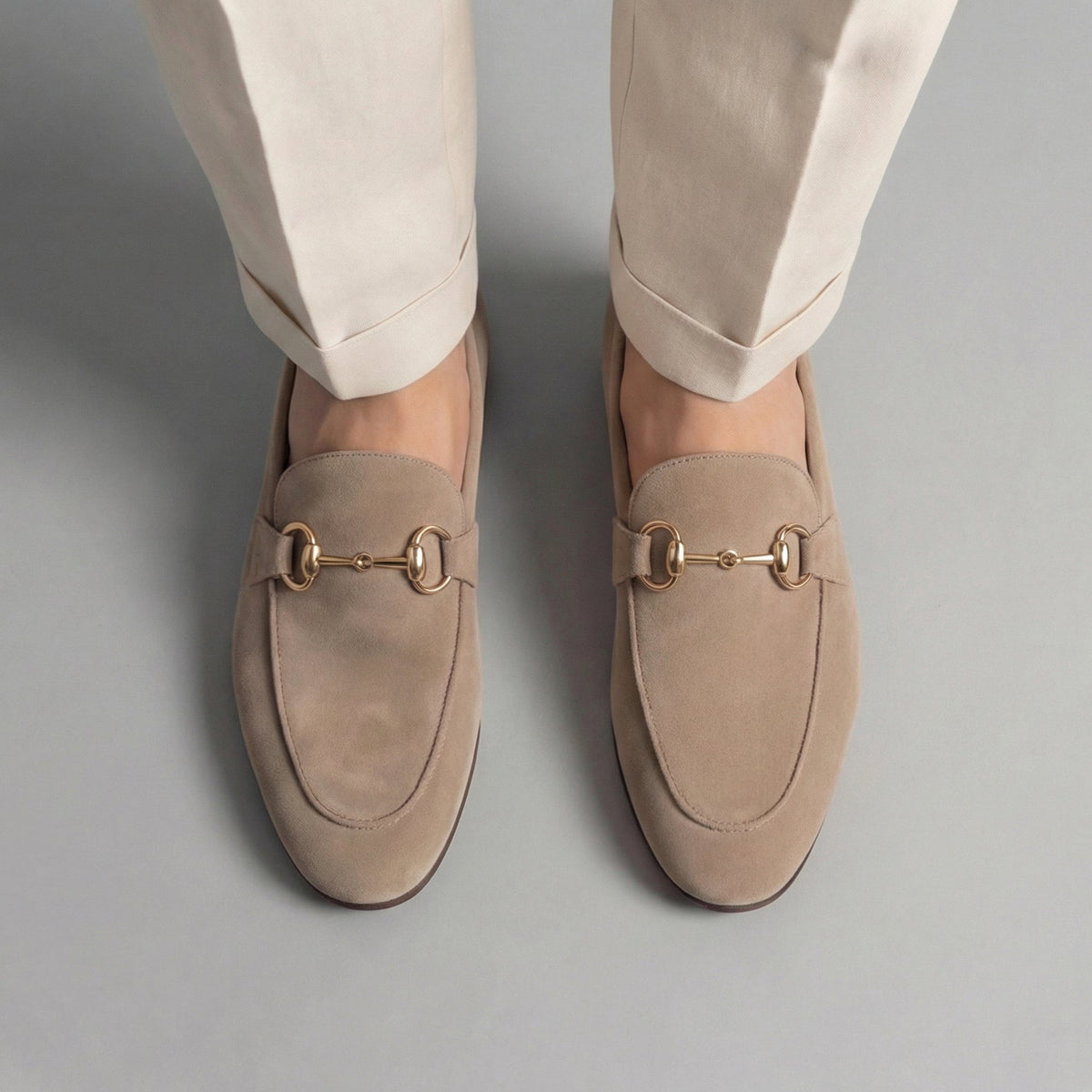 Niels | Suède loafers met horsebit gesp