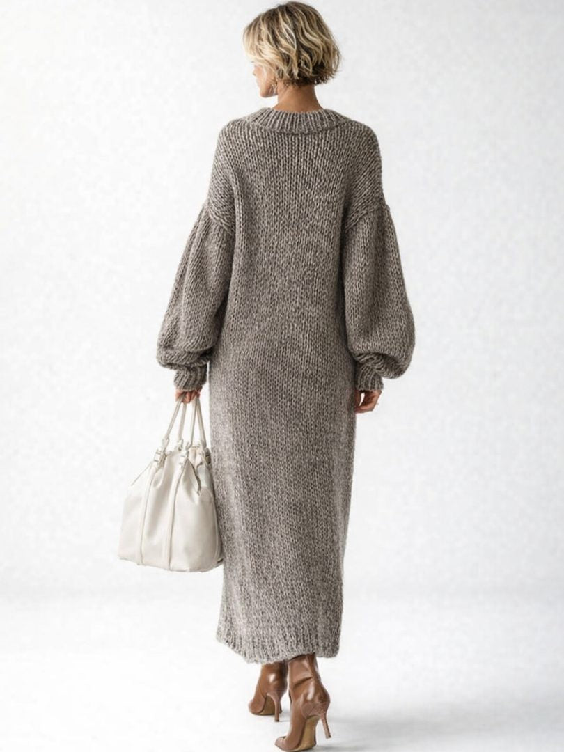Petra | Oversized maxi-jurk met breistructuur