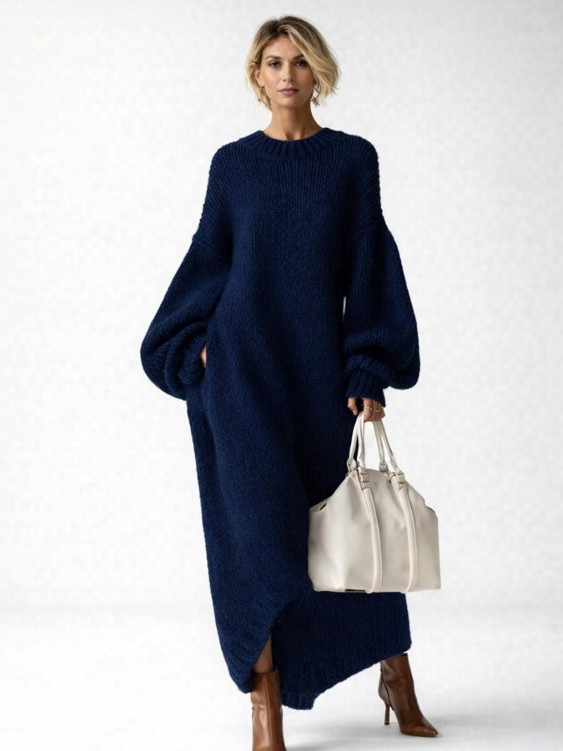 Petra | Oversized maxi-jurk met breistructuur