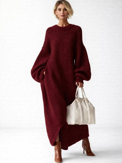 Petra | Oversized maxi-jurk met breistructuur