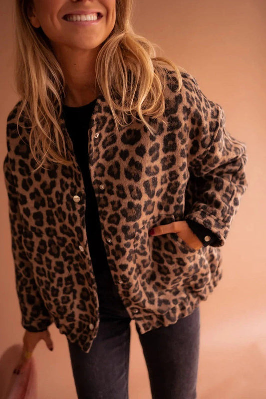 Nina | Bomberjack met luipaardprint