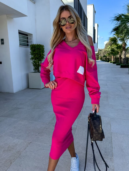 Rosalie | Midi-jurk met bijpassende top
