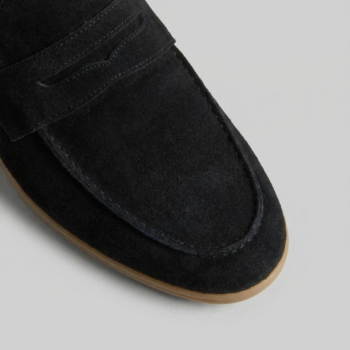 Gijs | Suède penny loafers met rubberen zool