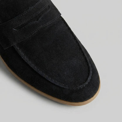 Gijs | Suède penny loafers met rubberen zool
