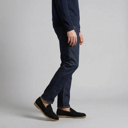 Gijs | Suède penny loafers met rubberen zool