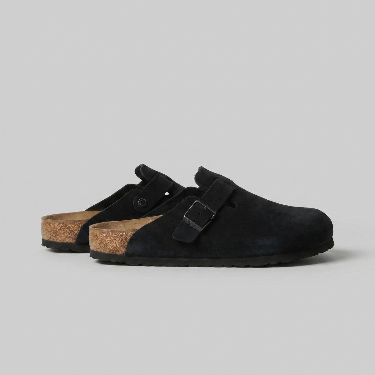 Bas | Suède clogs met gladde binnenzool