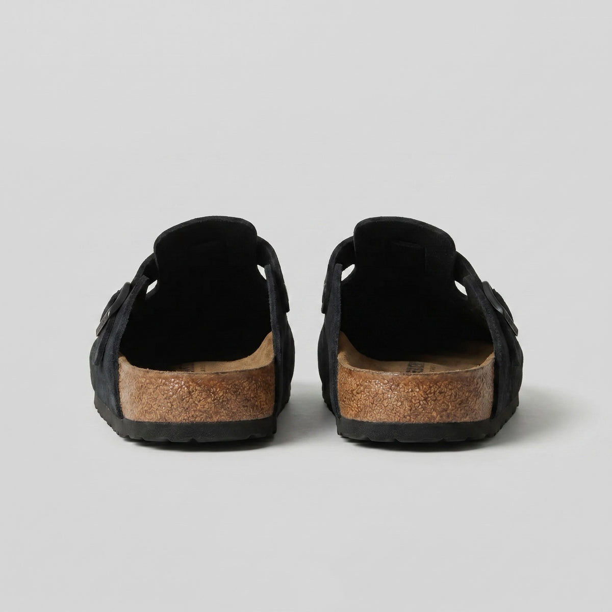 Bas | Suède clogs met gladde binnenzool