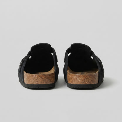 Bas | Suède clogs met gladde binnenzool