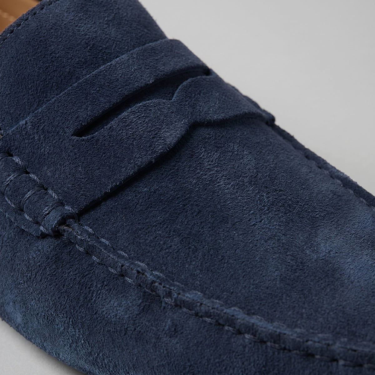 Pim | Suède loafers met brede dwarsband