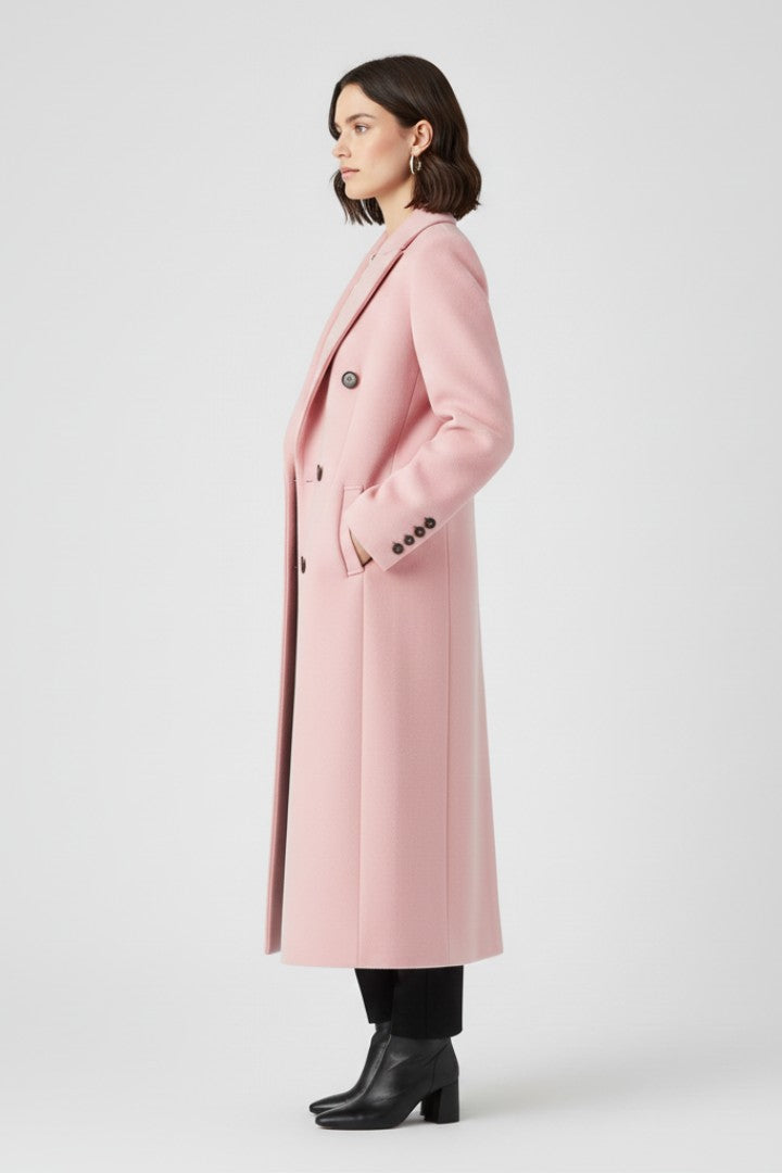 Carlijn | Lange trenchcoat met brede kraag