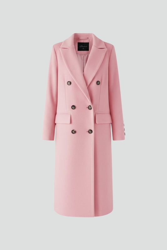 Carlijn | Lange trenchcoat met brede kraag