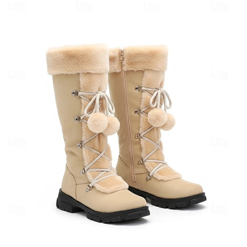 Marieke | Winterlaarzen met veters en pompons