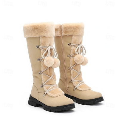 Marieke | Winterlaarzen met veters en pompons
