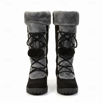 Marieke | Winterlaarzen met veters en pompons